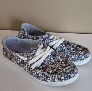 Women’s Skechers Bobs B Cute Memory Foam Cat Shoes Size 6.5 Gray Multi